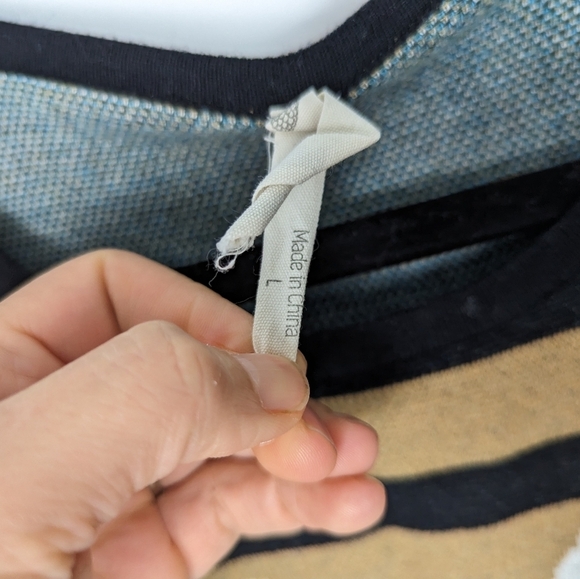 ModCloth TeeBerry & Weave L Cat Feline Sweater Dress Tunic Knit Striped French - Picture 11 of 15